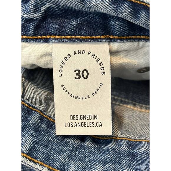 Lover + Friends shorts blue denim Jack distressed - Picture 3 of 3